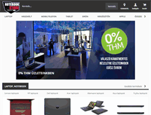 Tablet Screenshot of notebookstore.hu